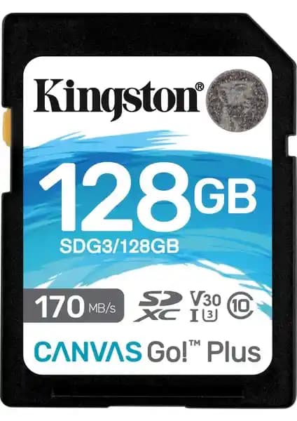 Kingston SDG3 128GB SDXC Hafıza Kartı Yüksek Performans ve Güvenilirlik İçin