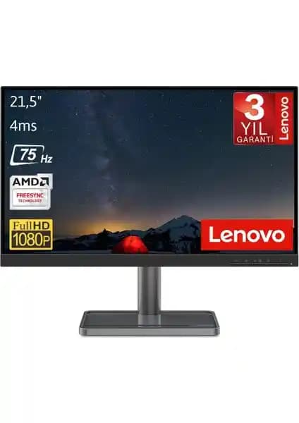 Lenovo L22I-30 21.5 inç IPS Full HD Monitör Ev Kullanımı İçin Uygun ve Şık Tasarım