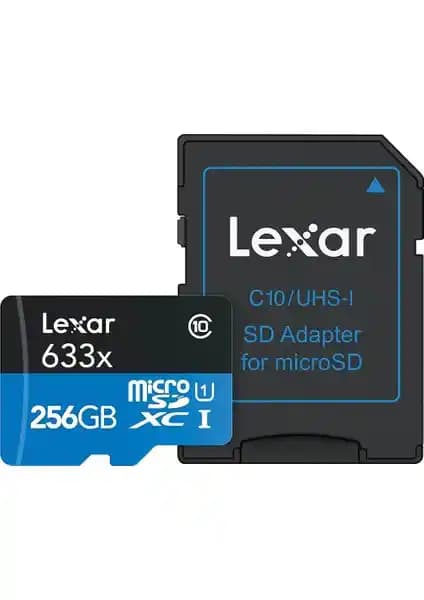 Lexar 256GB 633X Micro SD Hafıza Kartı: Yüksek Performans ve Güvenilirlik