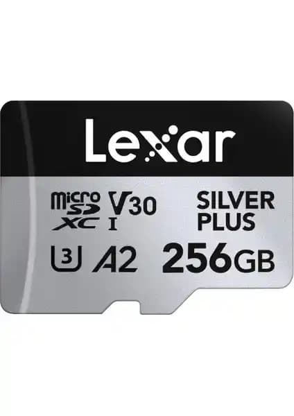 Lexar 256GB Silver Plus Micro SD Kartı 4K ve Full HD Video İçin Yüksek Performanslı Depolama Çözümü