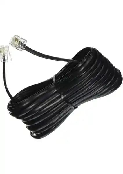Livolo 30 Metre Siyah Telefon ve Modem Kablo, RJ11 Uyumlu, Uzun Mesafe ve Dayanıklı Tasarım
