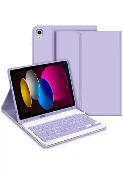 M.TK Moveteck Apple iPad 11. Nesil Uyumlu Klavyeli Kılıf ve Bluetooth Standlı Kapak