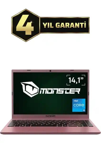 Monster HUMA H4 V5.1.12 Rose Gold Taşınabilir Laptop Yüksek Performans ve Şıklık Sunar