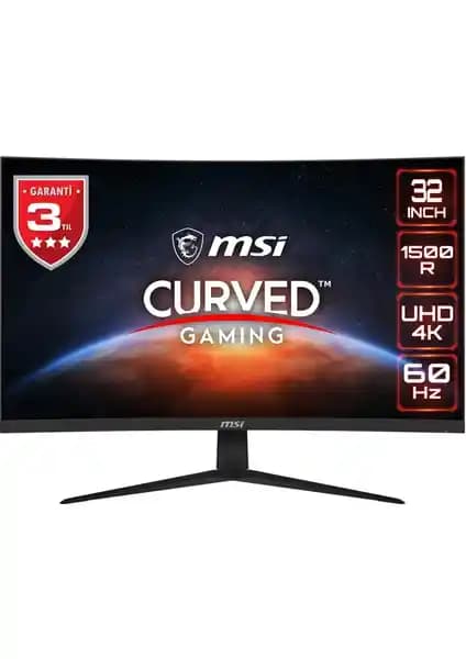 MSI 31,5 inç G321CUV Kavisli Oyun Monitörü Yüksek Görüntü Kalitesi ve Ergonomik Özellikler