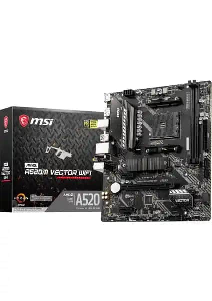 MSI MAG A520M VECTOR Wifi Anakart: Yüksek Performans ve Çok Yönlülük Sunan Micro ATX Anakart