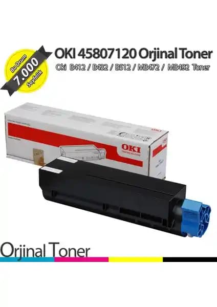 OKI 45807120 Orijinal Toner Serisi: Yüksek Kapasiteli ve Çoklu Model Uyumluluğu