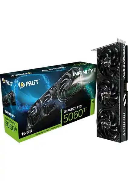 Palit GeForce RTX 5060 Ti 16GB Ekran Kartı Yüksek Performans ve Güçlü Soğutma Özellikleriyle