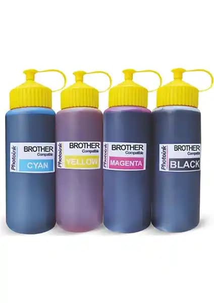 Photoink Brother Uyumlu 4 Renk 500 Ml Mürekkep Seti Yüksek Kapasiteli ve Ekonomik