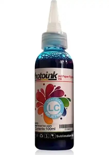 Photoink Süblimasyon Transfer Baskı Mürekkebi Açık Mavi Renk 100 Gramlık Yüksek Kalite