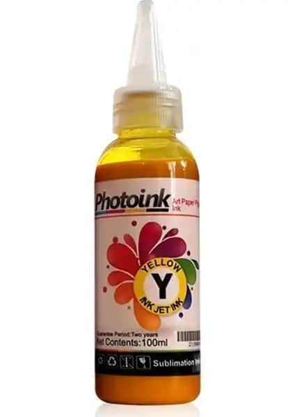 Photoink Süblimasyon Transfer Baskı Mürekkebi Sarı Renk Seçeneği ile Yüksek Kalite ve Verimlilik