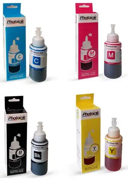 Photoink Uyumlu 4 Renk Mürekkep Seti 70 ml ile Ekonomik ve Yüksek Kalite Baskı