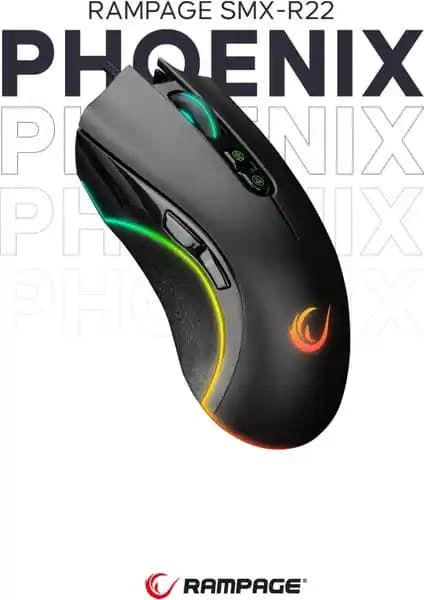 Rampage SMX-R22 PHOENIX Siyah 7 Tuşlu RGB Gaming Oyuncu Mouse Özellikleri ve Performansı