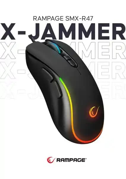 Rampage SMX-R47 X-Jammer USB Siyah RGB Işıklı 7200 DPI Gaming Oyuncu Mouse İnceleme ve Özellikleri