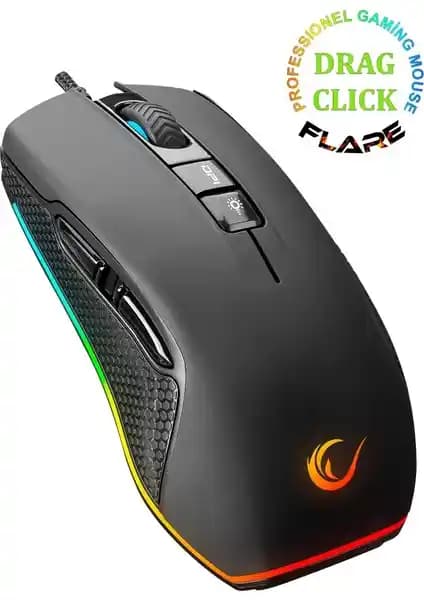 Rampage SMX-R51 FLARE Profesyonel Gaming Mouse 10.000 DPI RGB Işıklandırma ile