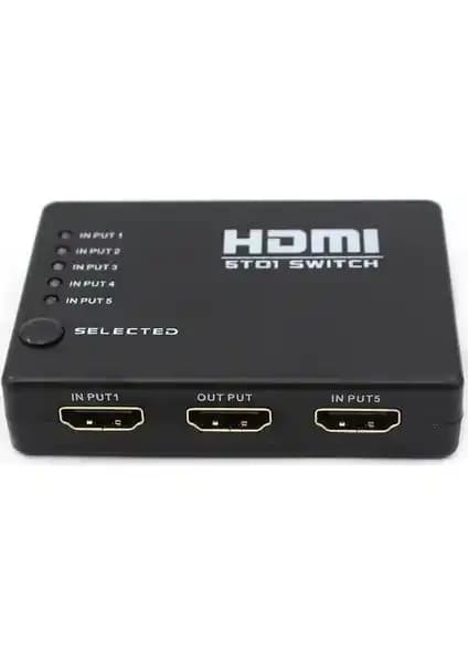 S-Line 5 Port HDMI Switch ile Çoklu Cihaz Bağlantısı ve Yüksek Kaliteli Görüntü