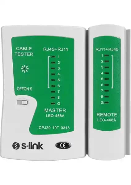 S-Link SL-468 RJ-45 ve RJ-11 Kablo Test Cihazı Güvenilir ve Kullanışlı Profesyonel Çözüm