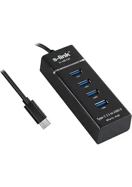 S-Link SL-USB-C63 USB 3.1 Type C Çoklu USB Hub Özellikleri ve Kullanım Kılavuzu