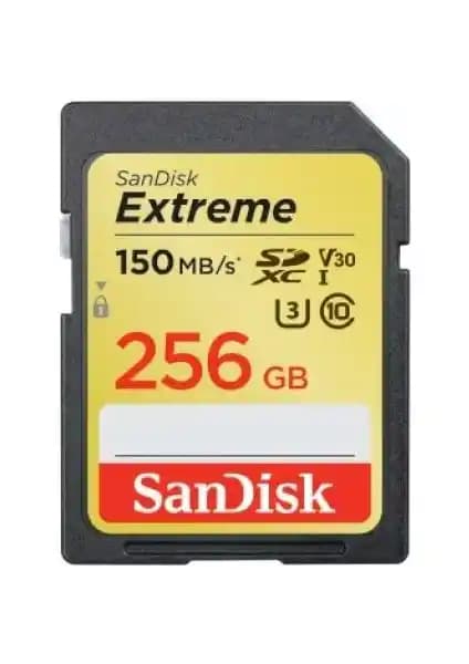 SanDisk Extreme 256GB SDXC Hafıza Kartı Yüksek Kapasite ve Hızlı Veri Aktarımı