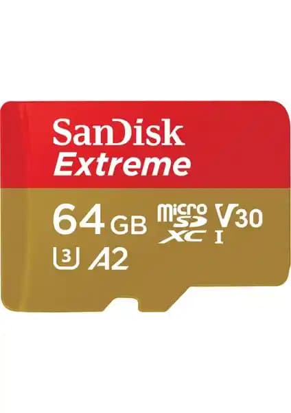 Sandisk Extreme 64GB microSDXC UHS-I Hafıza Kartı Yüksek Performans ve Güvenilirlik