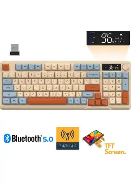 Sarftech Freewolf M96 Kablosuz Oyuncu Klavyesi: Çoklu Bağlantı ve Uzun Pil Ömrü