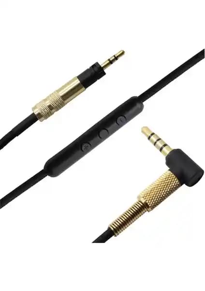 Sennheiser Momentum Serisi Kulaklıklar İçin Uyumlu Ses Kontrolü Kablosu Gümüş Kaplama ile