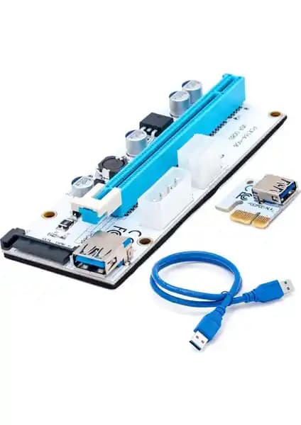 Teknopeak TPC-EX110 PCI-E 1x to 16x Sata Güç Bağlantılı Ekran Kartı Yükseltici