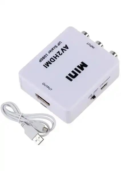 Ti-Mesh AV CVBS 3RCA HDMI Video Dönüştürücü Adaptör Kutusu Yüksek Çözünürlük ve Performans