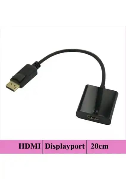 Ti-mesh DisplayPort'tan HDMI'ye Dönüştürücü Kablo 20cm Yüksek Kalite Bağlantı Çözümü