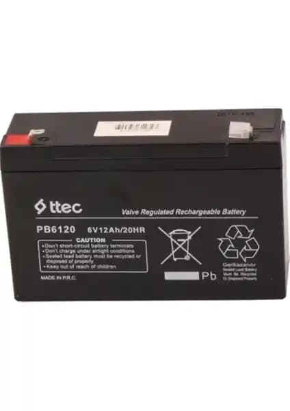 Ttec 6V 12AH Bakımsız Kuru Akü: Güçlü, Güvenilir ve Çok Yönlü Enerji Kaynağı Tanımı
