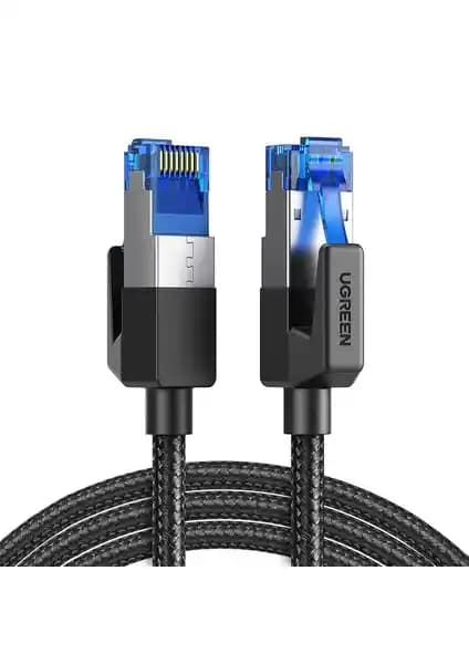 Ugreen Cat8 25Gbps 2000MHz örgülü Ethernet kablosu yüksek hız ve dayanıklılık sunar