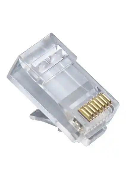 WHİTECOM 100 Adet RJ45 Jack Cat5 Konnektörleri ile Güvenilir Ağ Bağlantısı Sağlayın