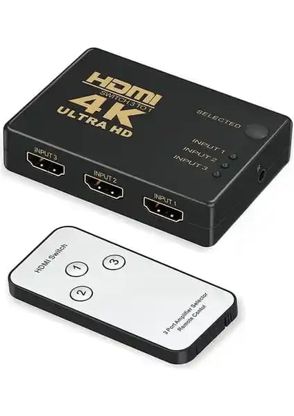 Wozlo 3 Port HDMI Çoklayıcı Switch: Çoklu Bağlantı ve Yüksek Çözünürlük Desteği