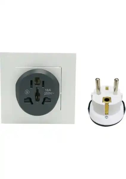 YKA 16A Evrensel Priz Çevirici: Seyahat ve Günlük Kullanım İçin Güvenilir Adaptör