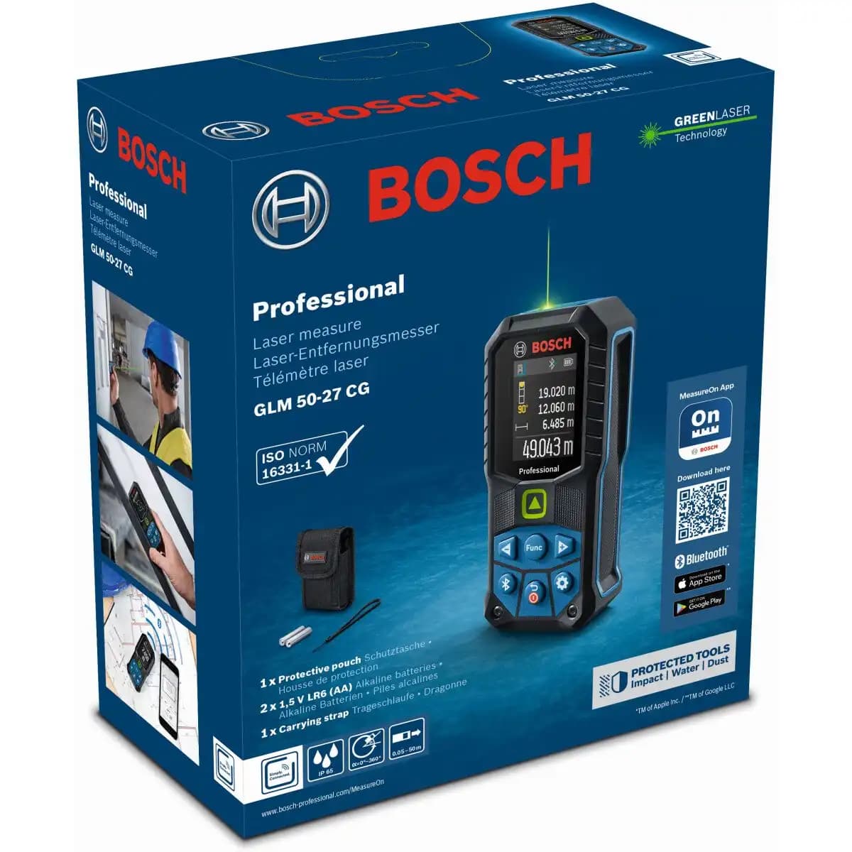 Bosch GLM 50-27 CG: Yüksek Hassasiyetli ve Güvenilir Elektronik Ölçüm Cihazı