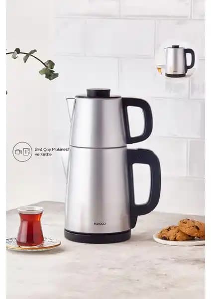 Karaca Tea Break Silver Inox ve Korkmaz Demkolik Elektrikli Çaydanlık Karşılaştırması