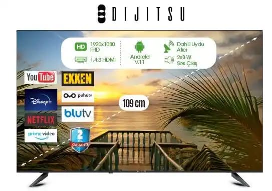Dijitsu 43 İnç Android TV ile Akıllı Televizyon Deneyiminde Yeni Dönem Başlıyor