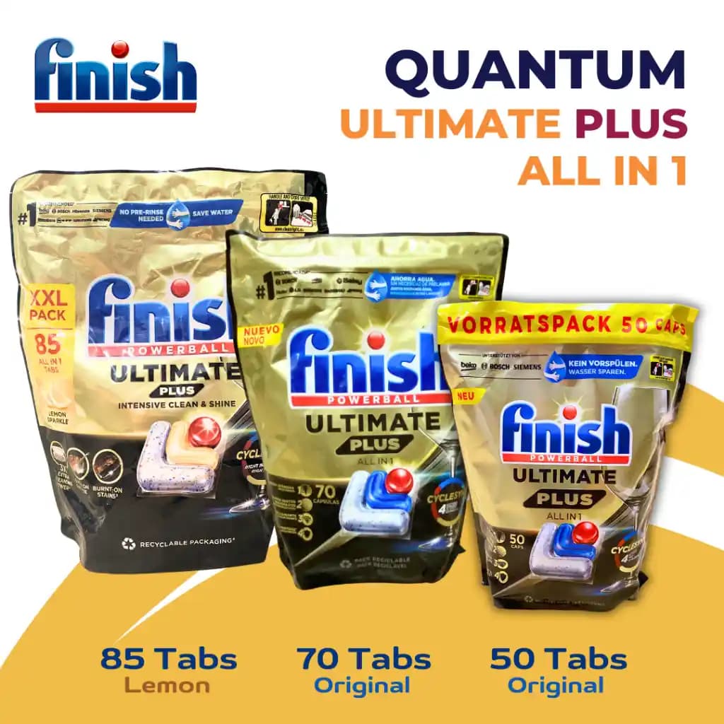 Finish Quantum Ultimate Plus ile Elektronik ve Mutfak Temizliğinde Güçlü ve Güvenli Çözüm