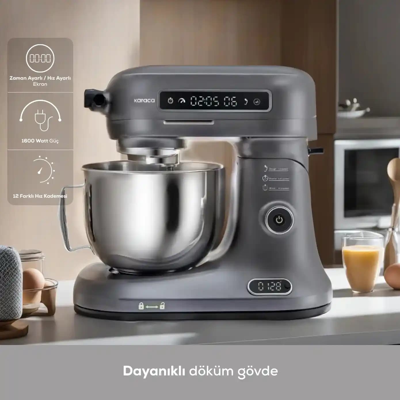 Karaca Pro Artisan Zaman Ayarlı Tartılı Döküm Mutfak Şefi: Çok Fonksiyonlu Profesyonel Mutfağınız İçin