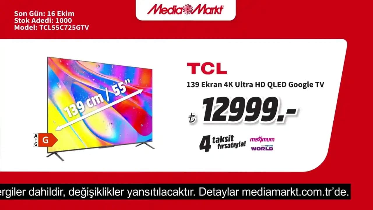 MediaMarkt'ta TCL Televizyonlar: Yüksek Kalite ve Uygun Fiyatlı Akıllı Televizyon Seçenekleri