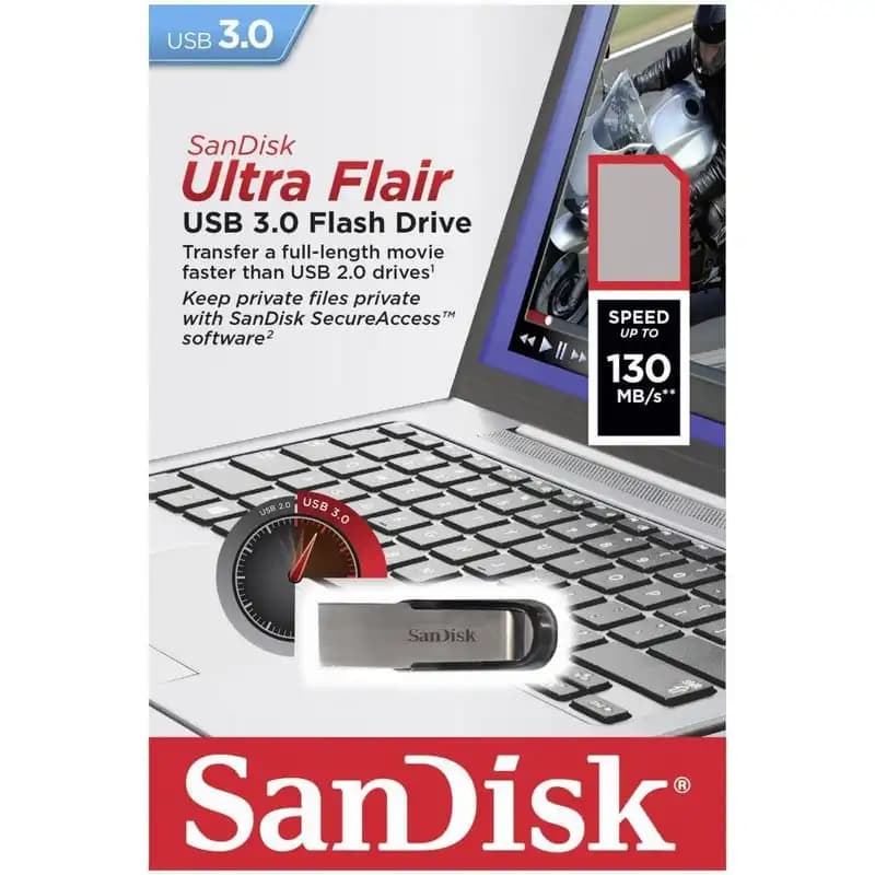 SanDisk Ultra Flair 128GB USB Sürücü Yüksek Hız ve Güvenilirlik Sunar