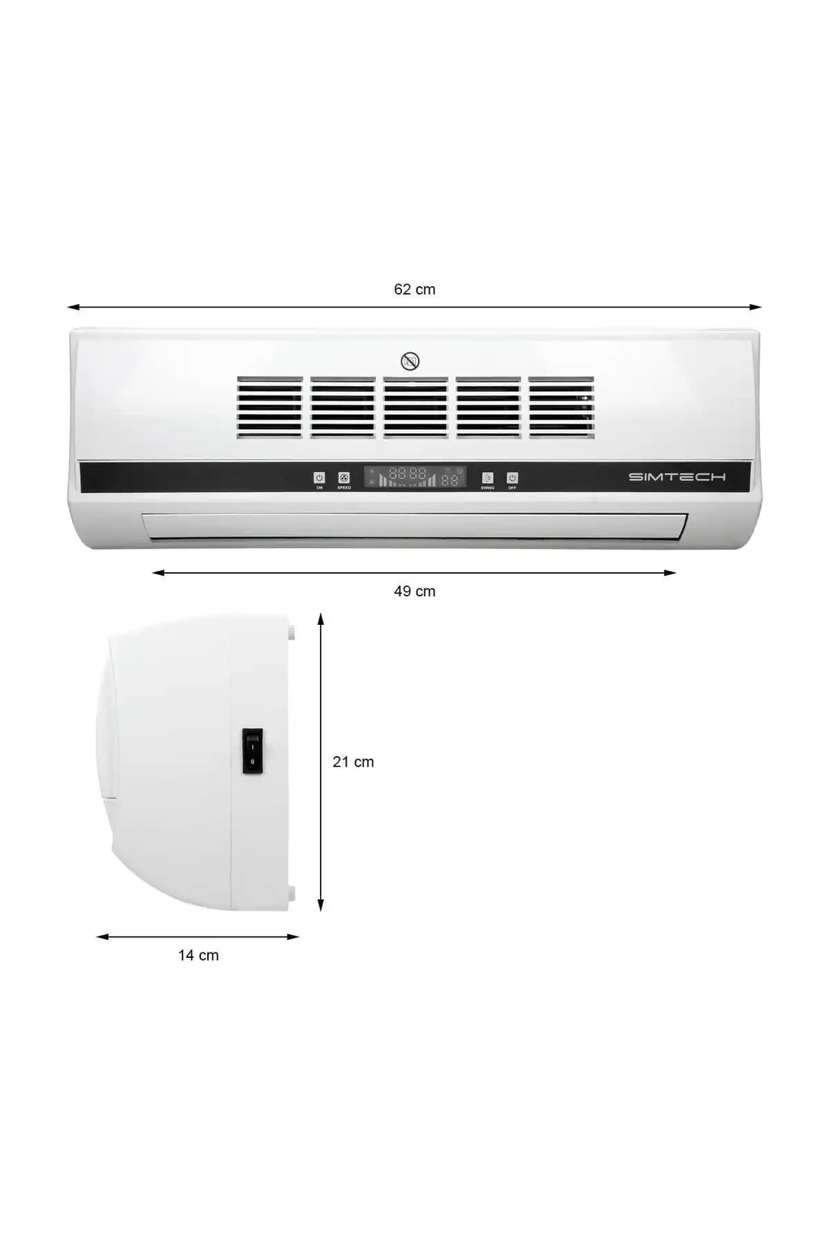 Simtech KM-1718 Duvar Tipi Vantilatör: Enerji Verimli ve Akıllı Hava Kontrolü