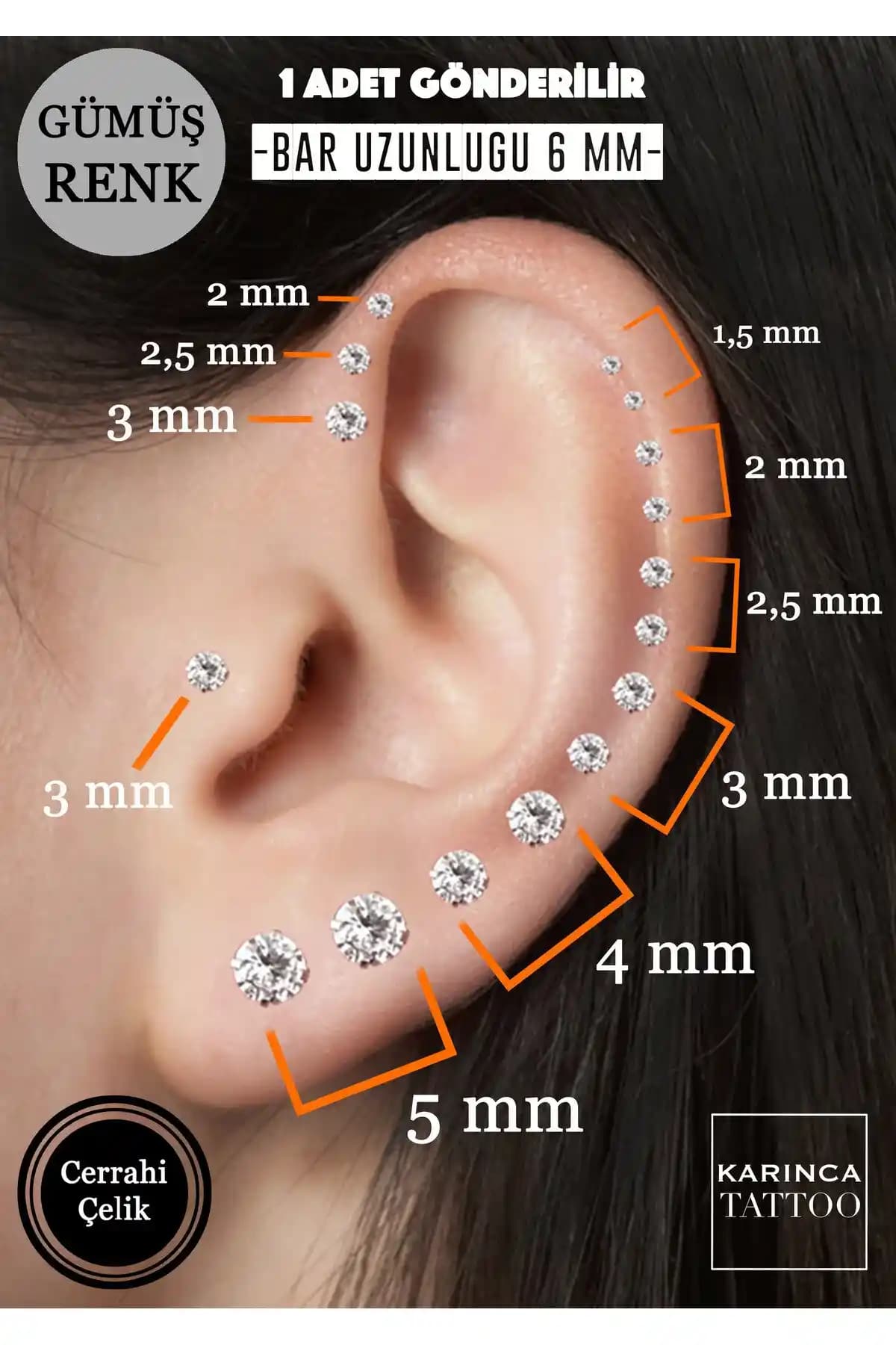Dayanıklı Kulak Takısı ve Tragus Piercing Seçiminde Malzeme ve Tasarımın Önemi