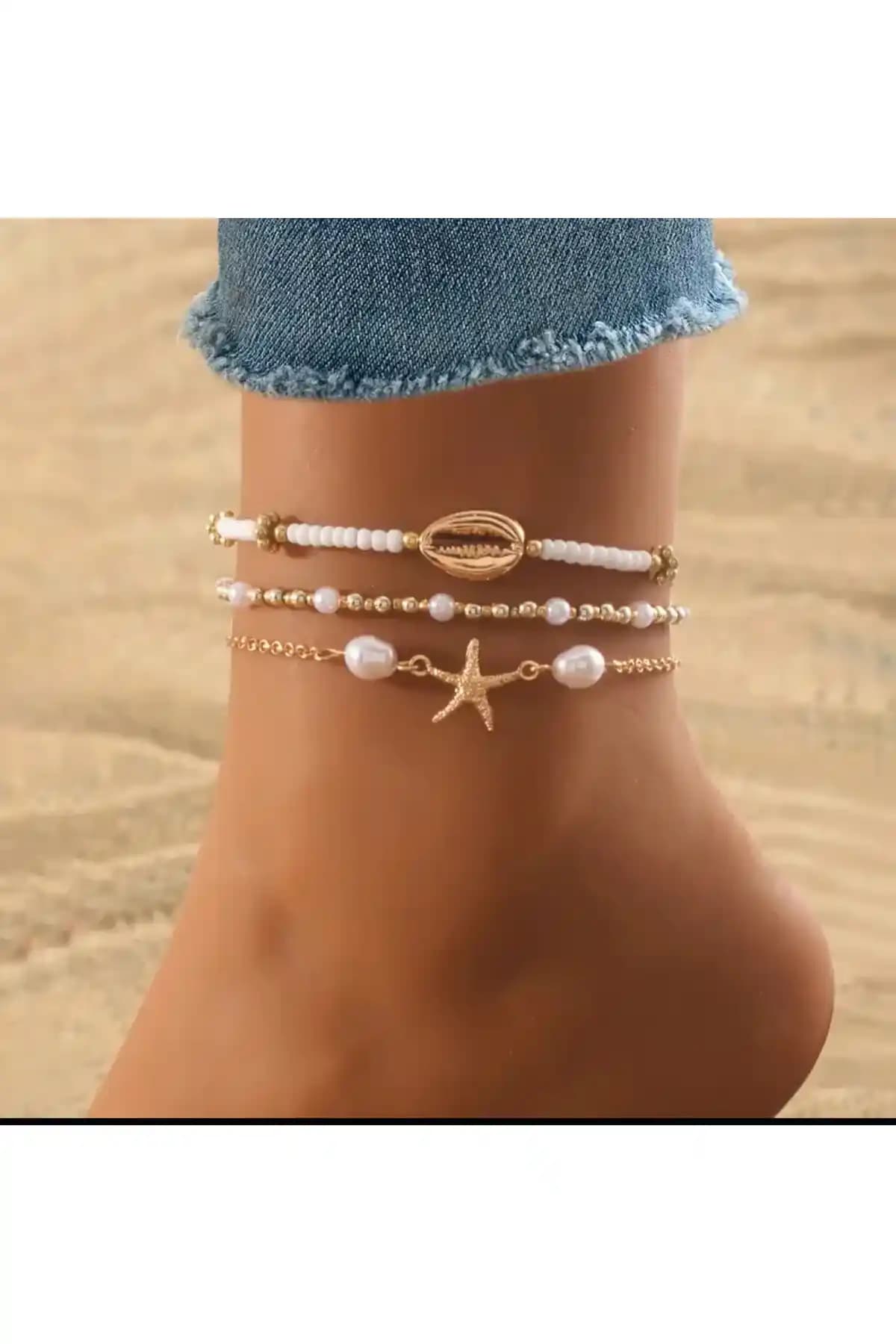 Deniz Temalı İnci Boncuk Halhal: Moda ve Geleneklerin Buluştuğu Özgün Aksesuar