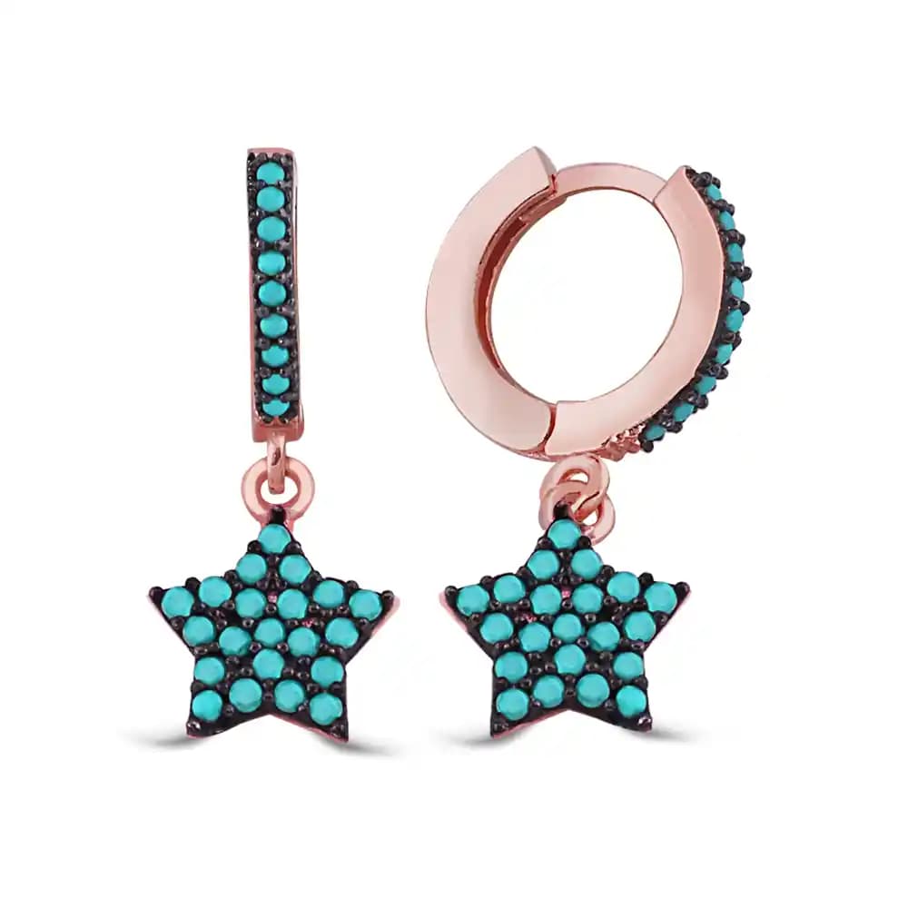 Deniz Yılzı Temalı Turkuaz Taşlı Gümüş Küpe: Doğadan İlham Alan Özgün Takı Tasarımı