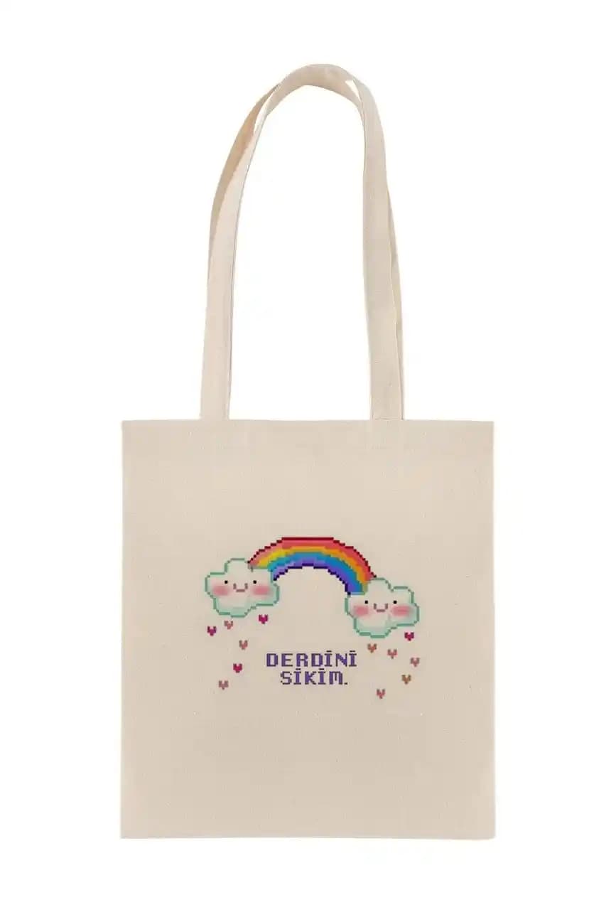 Gökkuşağı Baskılı Bez Kanvas Çantalar: Sürdürülebilir ve Estetik Moda Seçenekleri