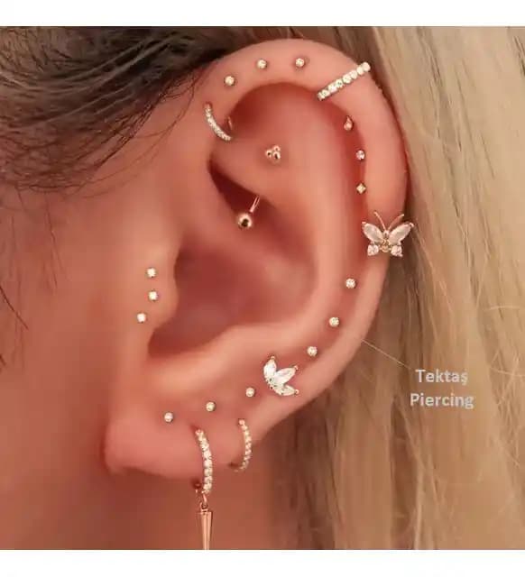 Helix Kıkırdak Piercing Modelleri: Çeşitler, Malzemeler ve Bakım İpuçları