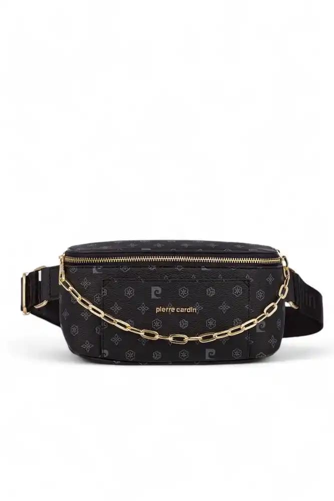 Pierre Cardin Siyah Print Bel Kemeri Kadınlar İçin Şıklık ve Fonksiyonellik Sunar