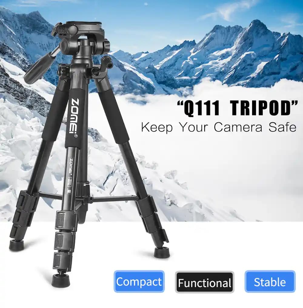 Zomei Q111 Profesyonel Alüminyum Tripod: Hafif ve Dayanıklı Fotoğraf Ekipmanı