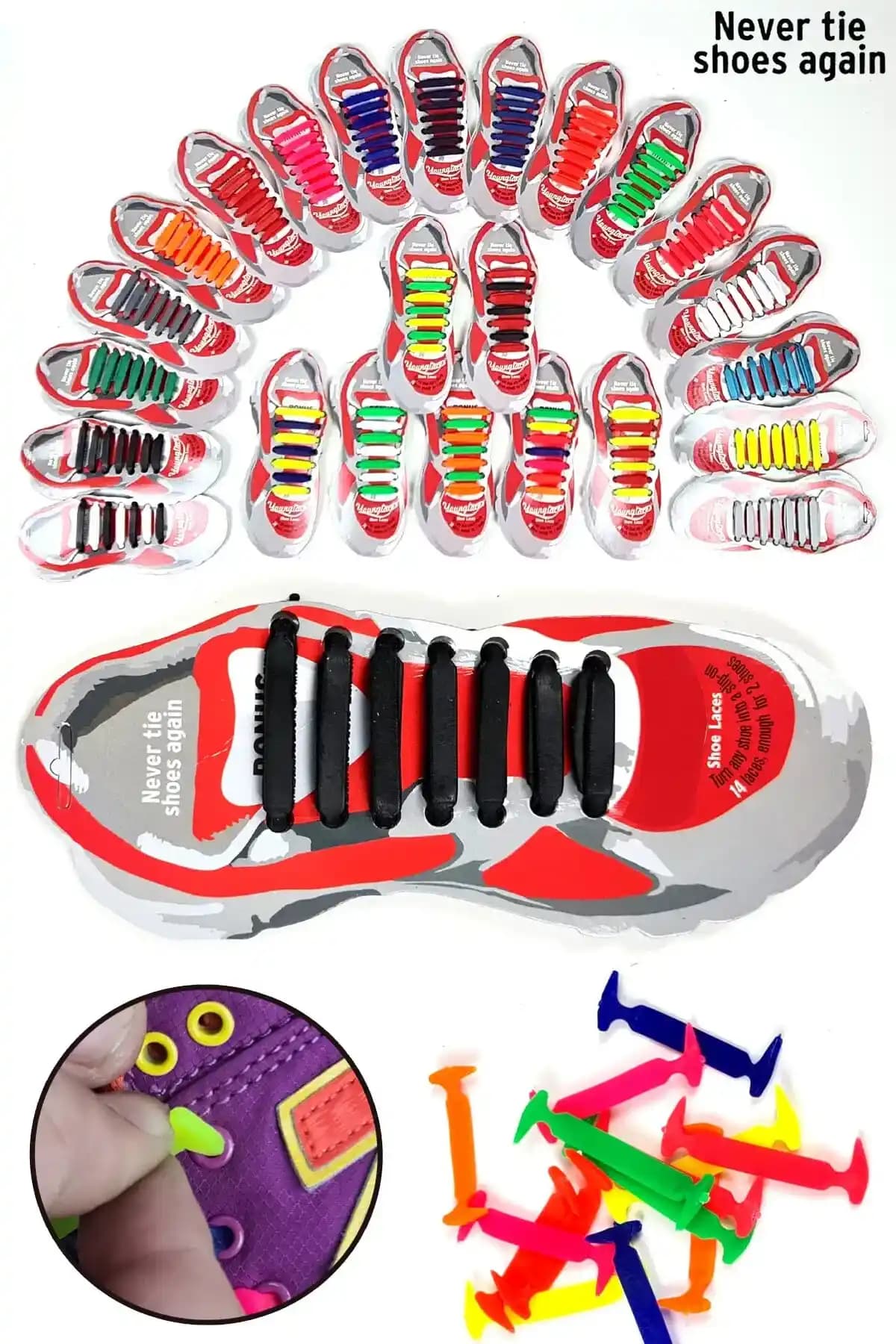 Pratik Bağcık ve Silikon Malzeme ile Günlük Kullanım İçin Konforlu Yetişkin Ayakkabıları