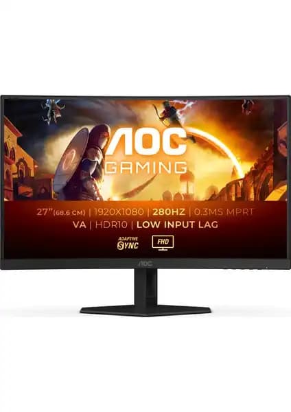 AOC C27G4ZXE 27 İnç 280 Hz Kavisli Oyuncu Monitörü Yüksek Performans ve Görsel Kalite